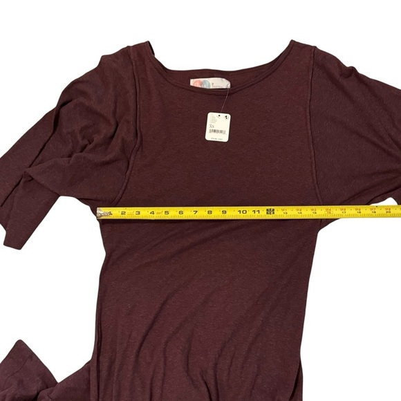 Free People FP Beach Skylar Maxi Dress in Plum Size XS hemp cotton new - Picture 6 of 8
